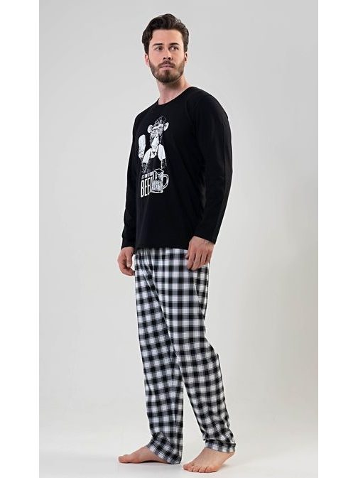 Trendy černé pánské pyžamo Opica