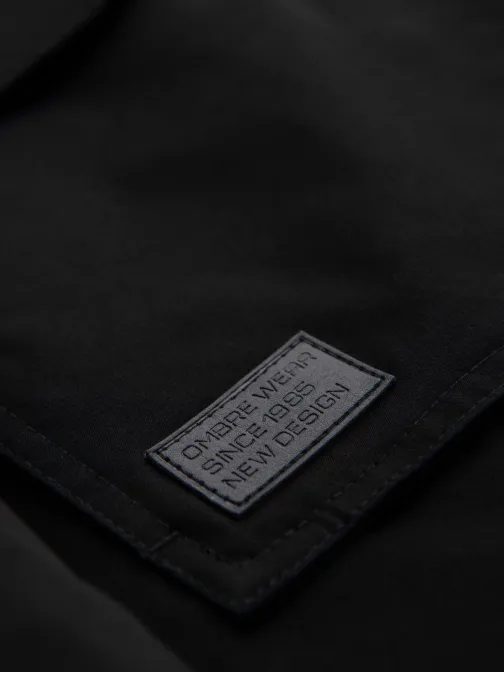 Pánská teplá bunda v černé barvě OM-JAHP-0302