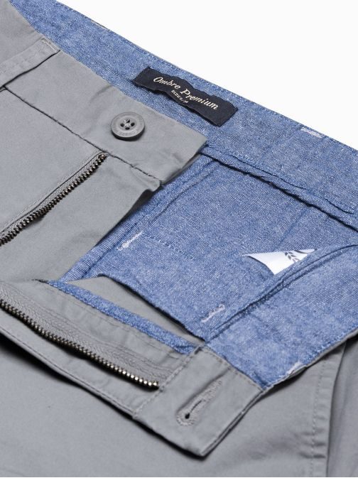 Pohodlné šedé chinos kalhoty P894