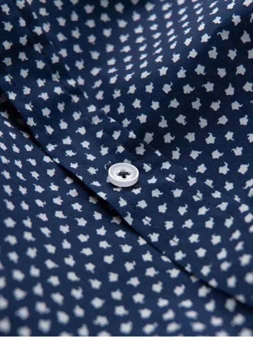 Jedinečná granátová košile s trendy vzorem V1 SHCS-0140