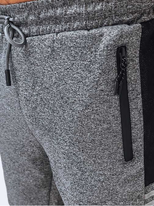 Módní pánské šortky v šedé barvě