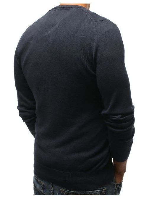 Jednoduchý tmavě šedý pánský svetr