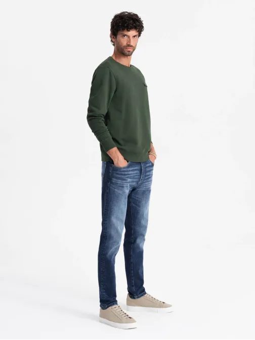 Trendy zelená mikina s nášivkou V4 ​​SSNZ-0136