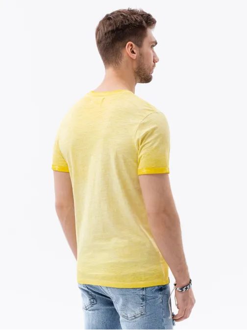 Trendové žluté tričko S1388