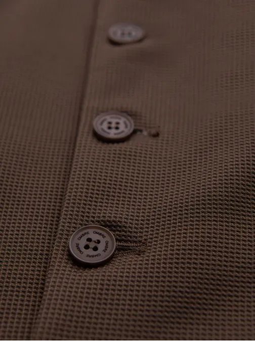 Moderní hnědá elegantní vesta V2 BLZV-0144