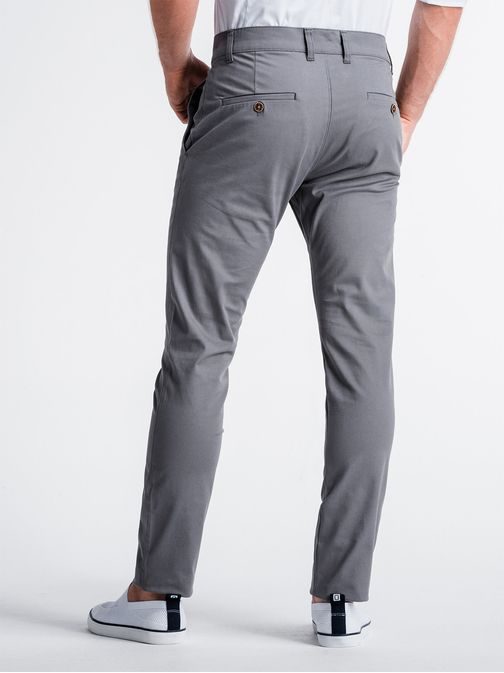 Pohodlné chinos kalhoty šedé p830