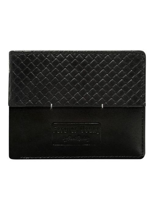 Kožená jedinečná peněženka v černé barvě Rovicky