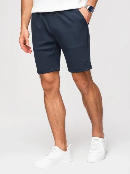 Trendy tmavě modré pánské šortky s logem V4 SRBC-0153