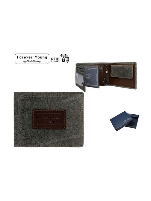Unikátní kožená peněženka v šedé barvě Rovicky