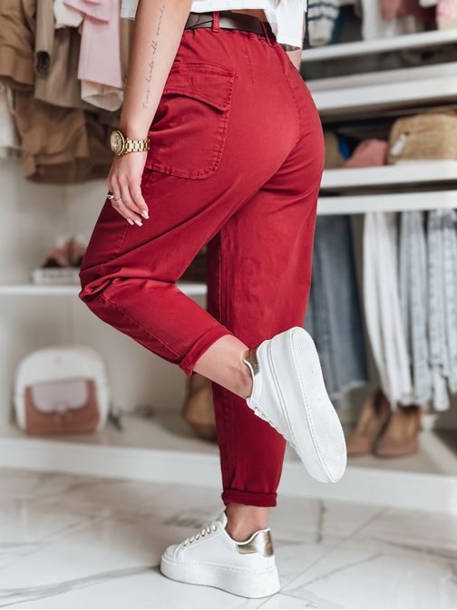 Dámské baggy kalhoty GOTRENDI burgundy