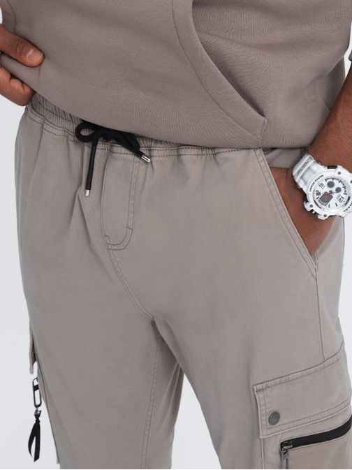 Trendy béžové jogger kalhoty V2 PAJO-0125