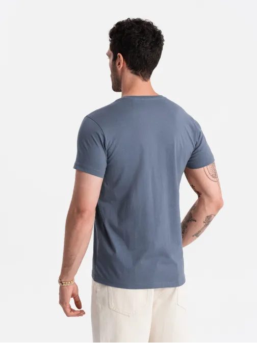 Tmavě modré bavlněné tričko V18 TSBS-0146