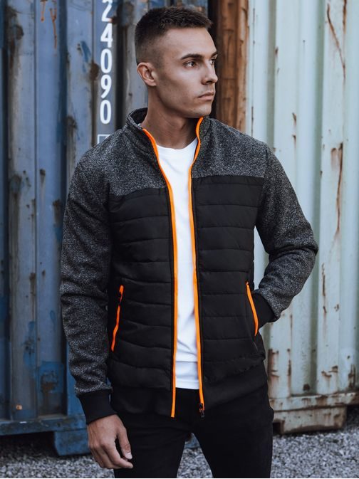 Moderní prošívaná bunda černá