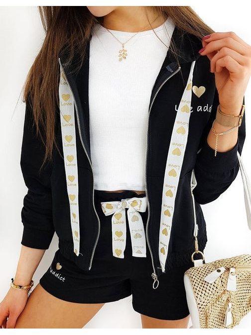 Nádherný dámský komplet Seniorita v černé barvě