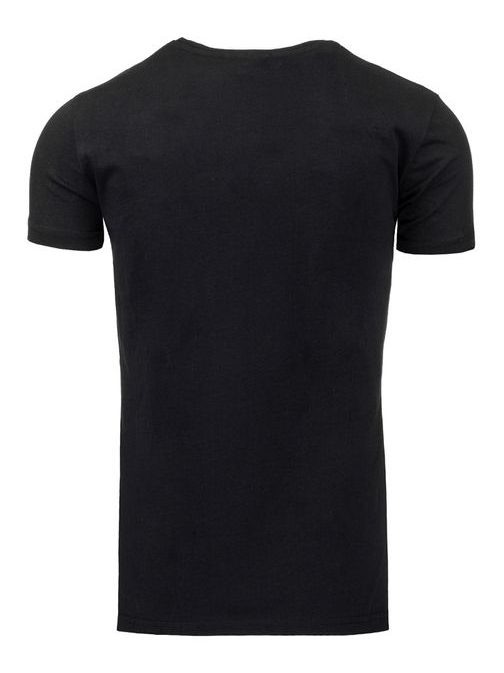 Moderní černé pánské triko s potiskem BLACK