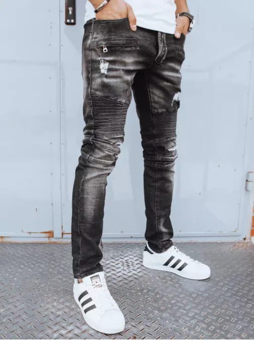 Černé moderní džíny pro muže