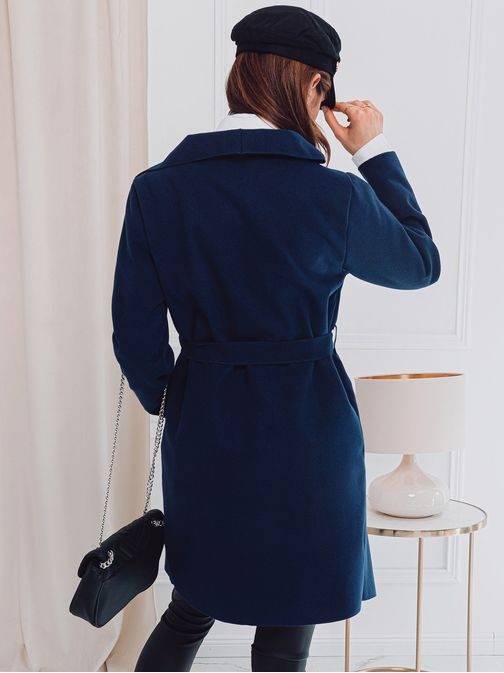 Trendy dámský kabát v granátové barvě CLR011