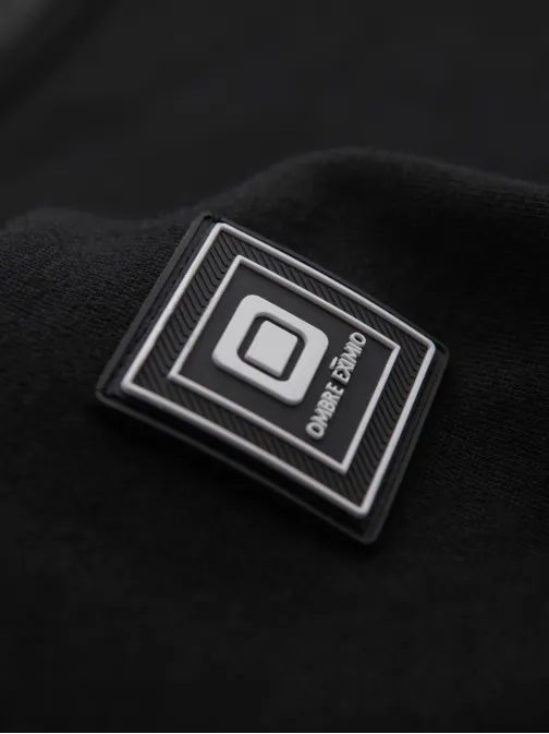 Nadčasová černá mikina s ozdobnými zipy V1 SSNZ-0187