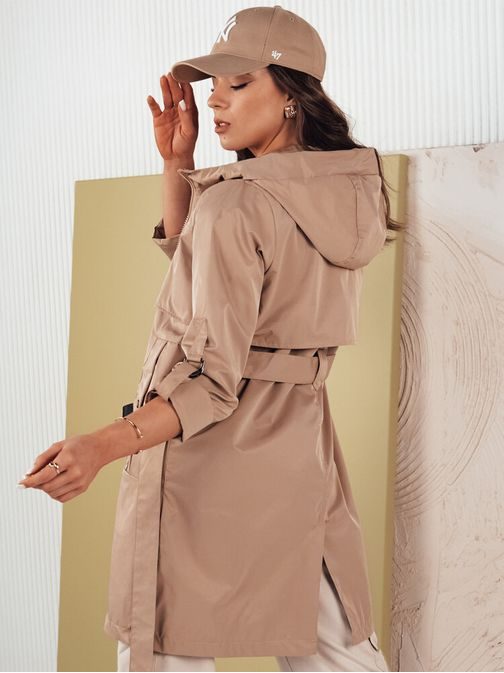 Zajímavá dámská béžová parka Noles