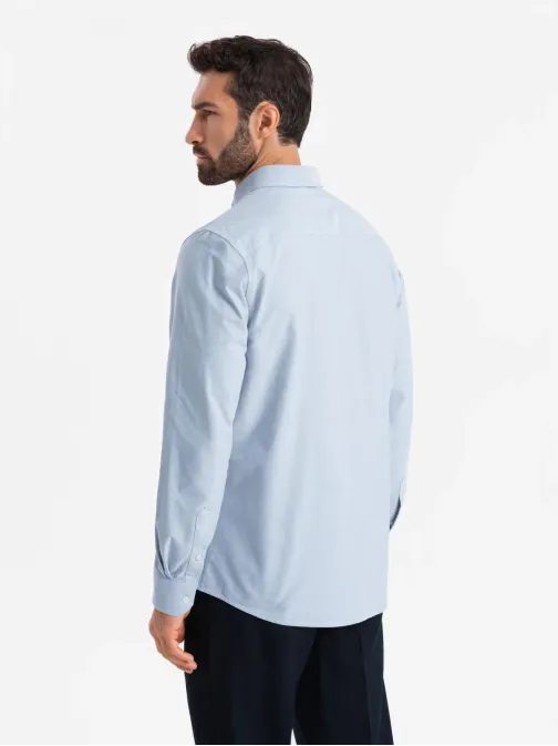 Elegantní modrá pánská košile V1 SHOS-0172