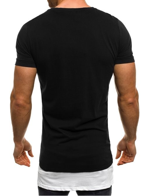 Černé moderní dlouhé tričko ATHLETIC 1096