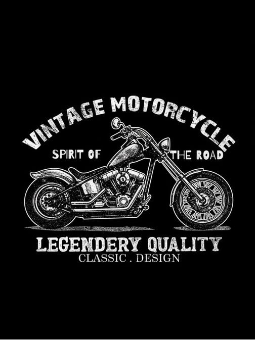 Černé tričko s originálním logem moto