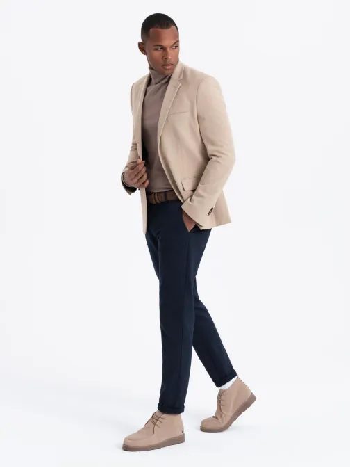 Elegantní béžové pánské sako V2 BLZB-0135