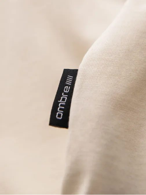 Originální krémové tričko s ozdobnou kapsou V3 TSPT-0228