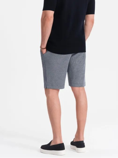 Tmavě modré chinos kraťasy V1 SRCS-0127