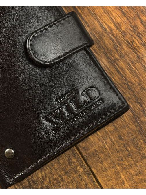Kožená černá pánská peněženka Wild