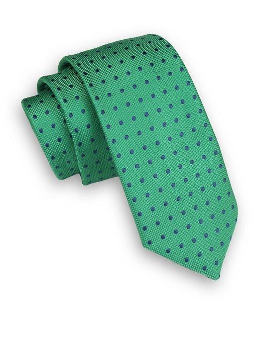 Zelená kravata s puntíky
