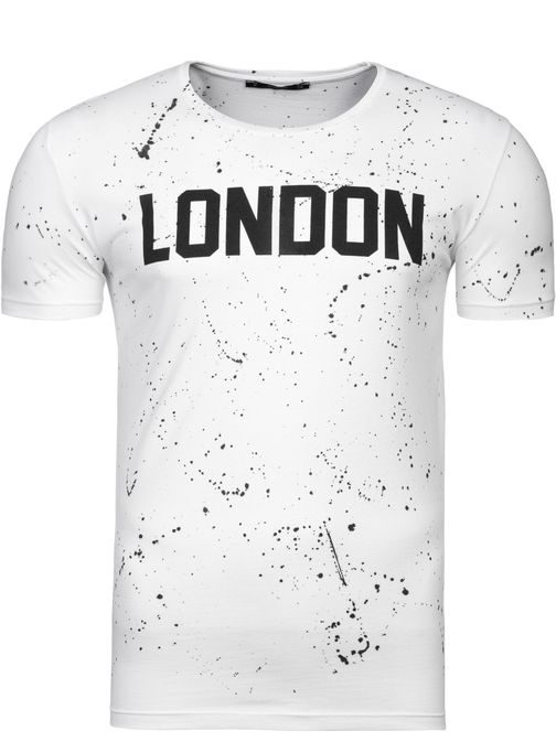 Úžasné bílé tričko LONDON 9017
