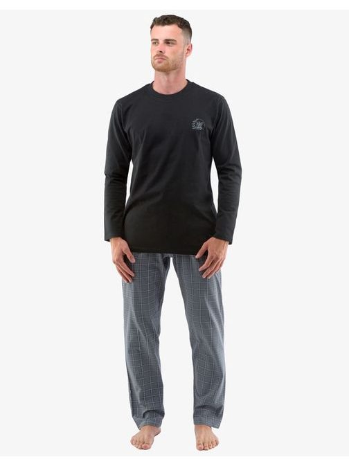 Dlouhé černé trendy pyžamo Jakub