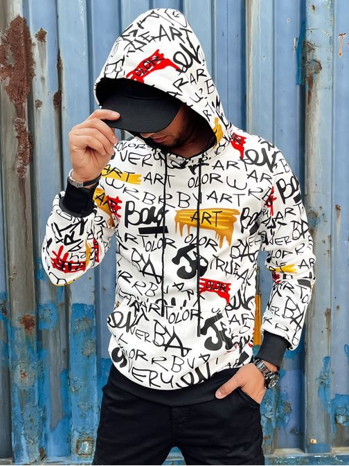 Stylová pánská bílá mikina