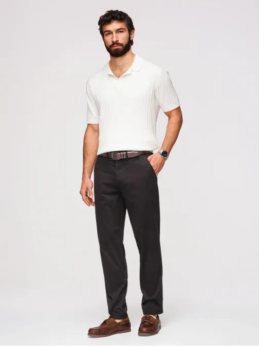 Pánské černé chinos kalhoty V5 PACP-0293