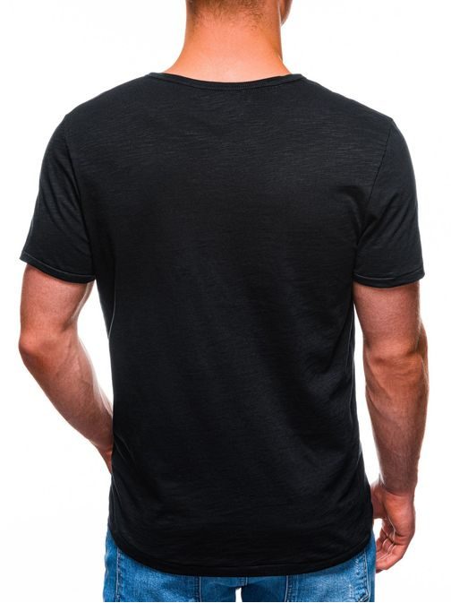 Černé tričko s krátkým rukávem S1389