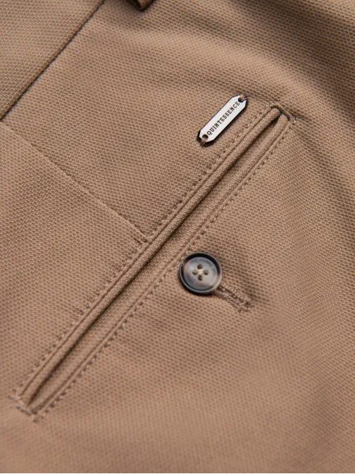 Pánské světle hnědé chinos kalhoty slim fit V2 PACP-0186
