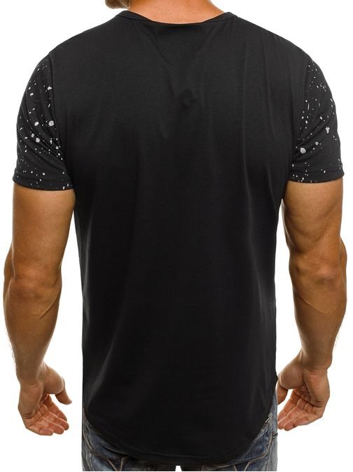 Moderní pánské černé tričko J.STYLE SS175