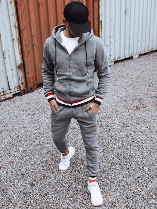 Originální grafitová tepláková souprava na zip