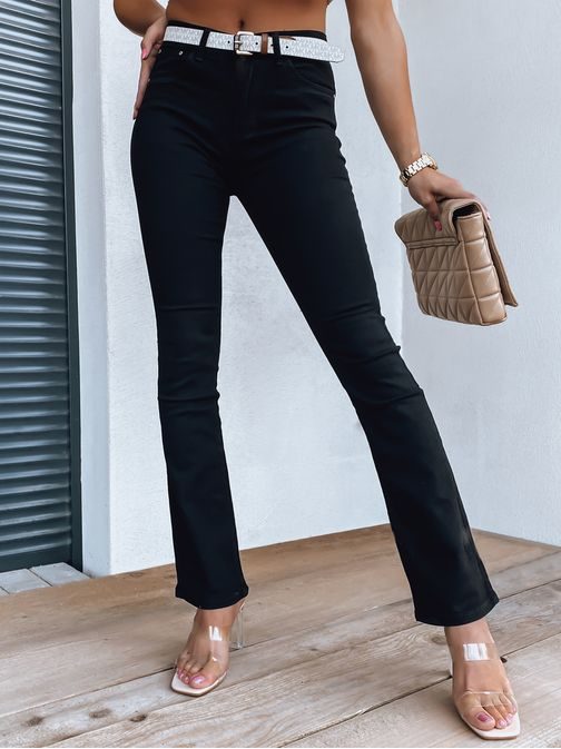 Jedinečné dámské džíny v černé barvě Leticia