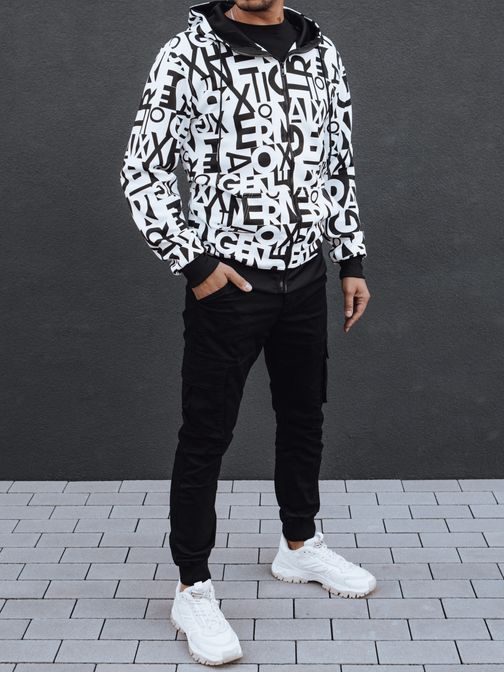 Bílá mikina s trendy potiskem