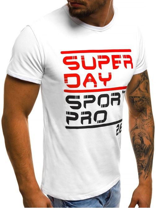 SUPER DAY bílé tričko JS/KY01
