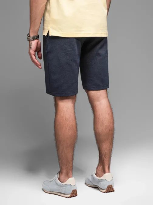 Tmavě modré chinos šortky V1 SRCS-0168