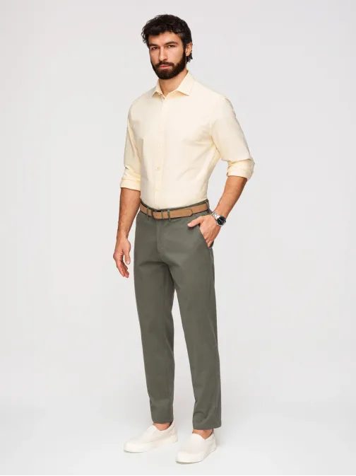 Pánské khaki kalhoty chinos V3 PACP-0293