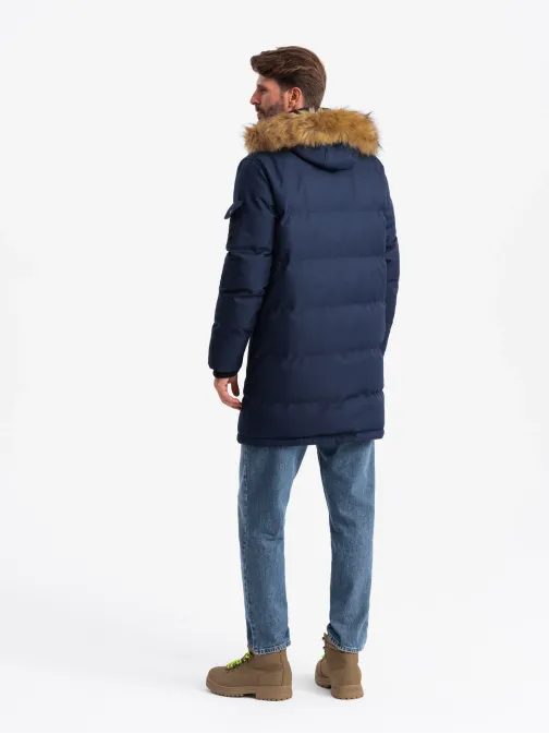Zimní tmavě modrá parka V1 JALP-0182