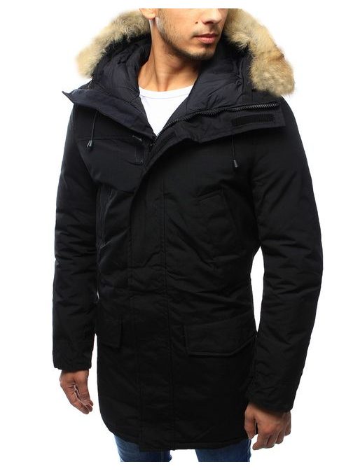 Černá moderní zimní bunda