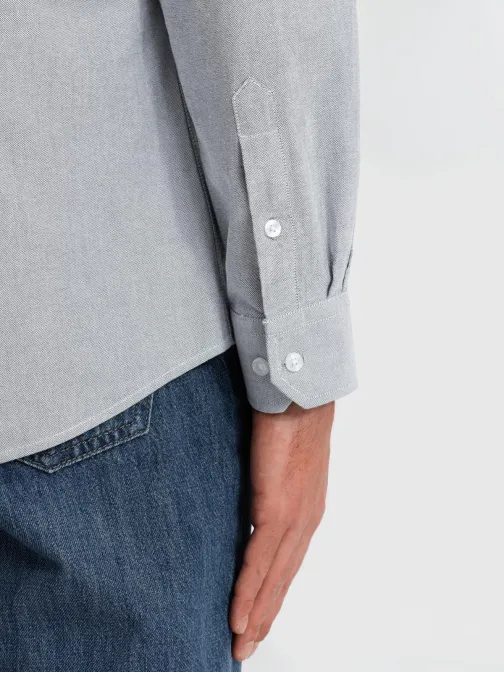 Elegantní šedá pánská košile V2 SHOS-0172