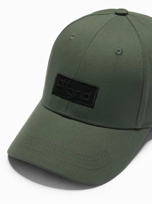 Trendy khaki kšiltovka s nášivkou V6 ACCS-0104