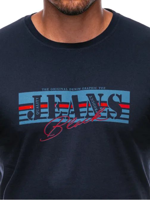 Granátové triko s nápisem Jeans S2012