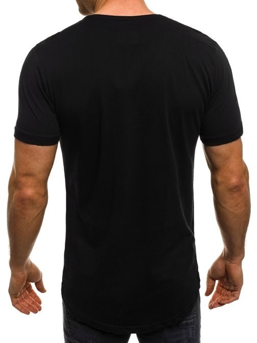 Černé moderní pánské tričko s potiskem BREEZY 304
